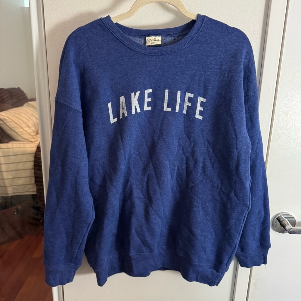 Lake Life Blue Crewneck Sweatshirt - Oat Collective Brand